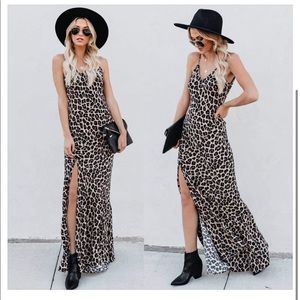 Cami long leopard dress